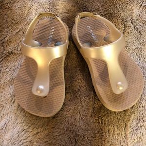 Toddler Gold Old Navy Flip Flops